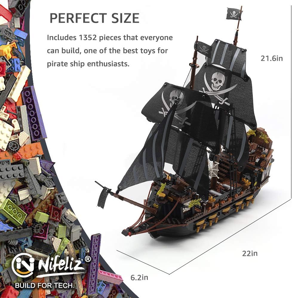 Nifeliz Black Hawk Pirates Ship Model